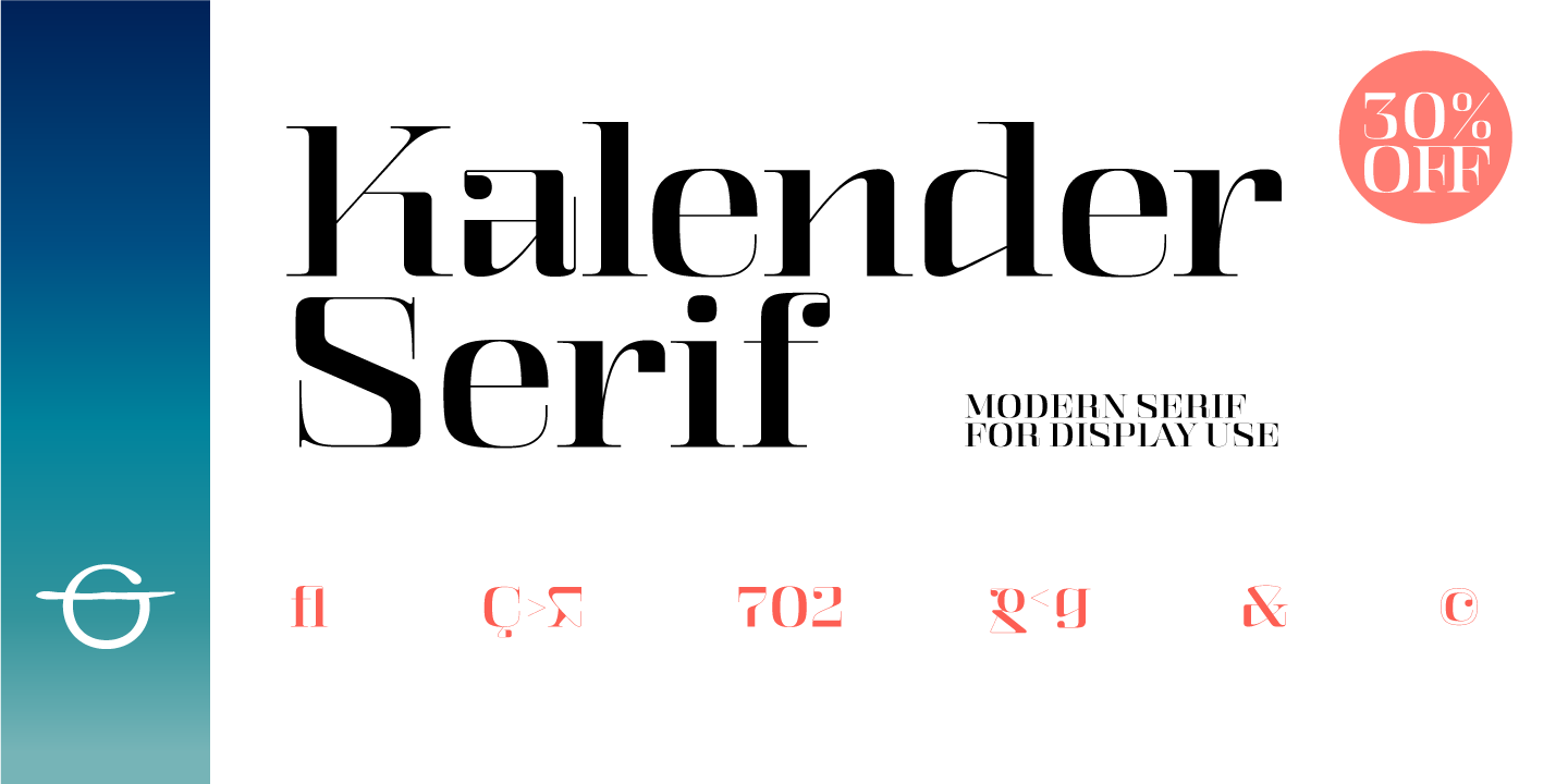 Beispiel einer Kalender Serif Blok No 2-Schriftart